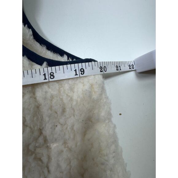Vtg Original Weatherproof Sherpa Vest Women’s Sz Medium White Cozy Core Hooded - Picture 5 of 12